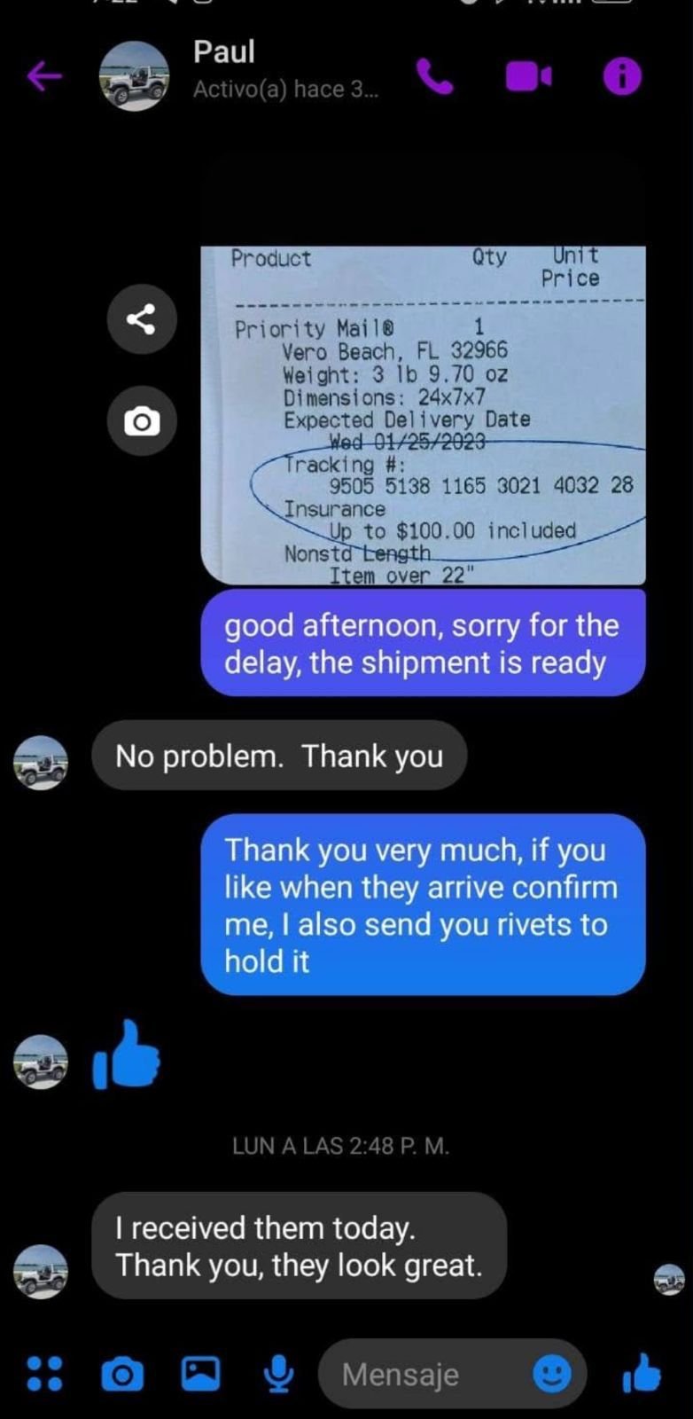 Customer review